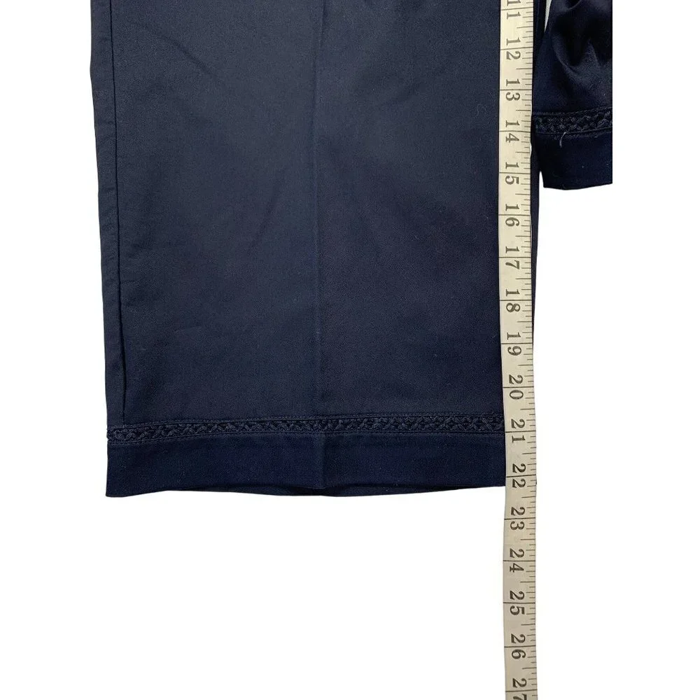 Alfred Dunner Women's Navy Blue Positano Capri - Picture 5 of 6